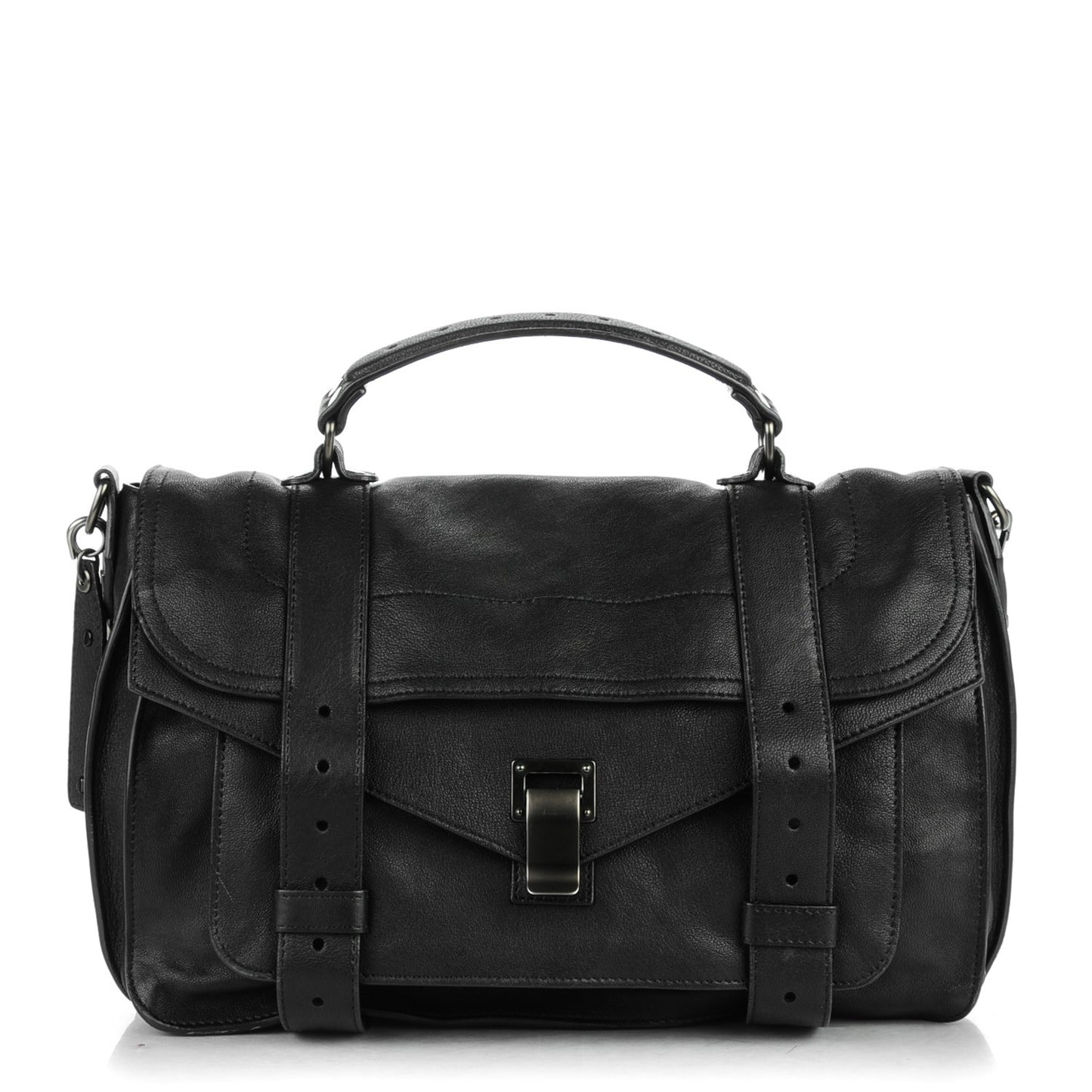 Lambskin Medium PS1 Satchel Black