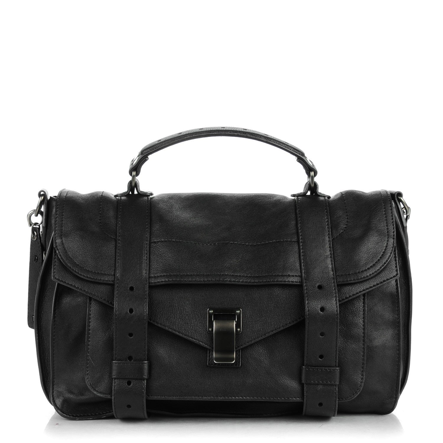 Proenza Schouler Lambskin Medium PS1 Satchel Black 1 of 8
