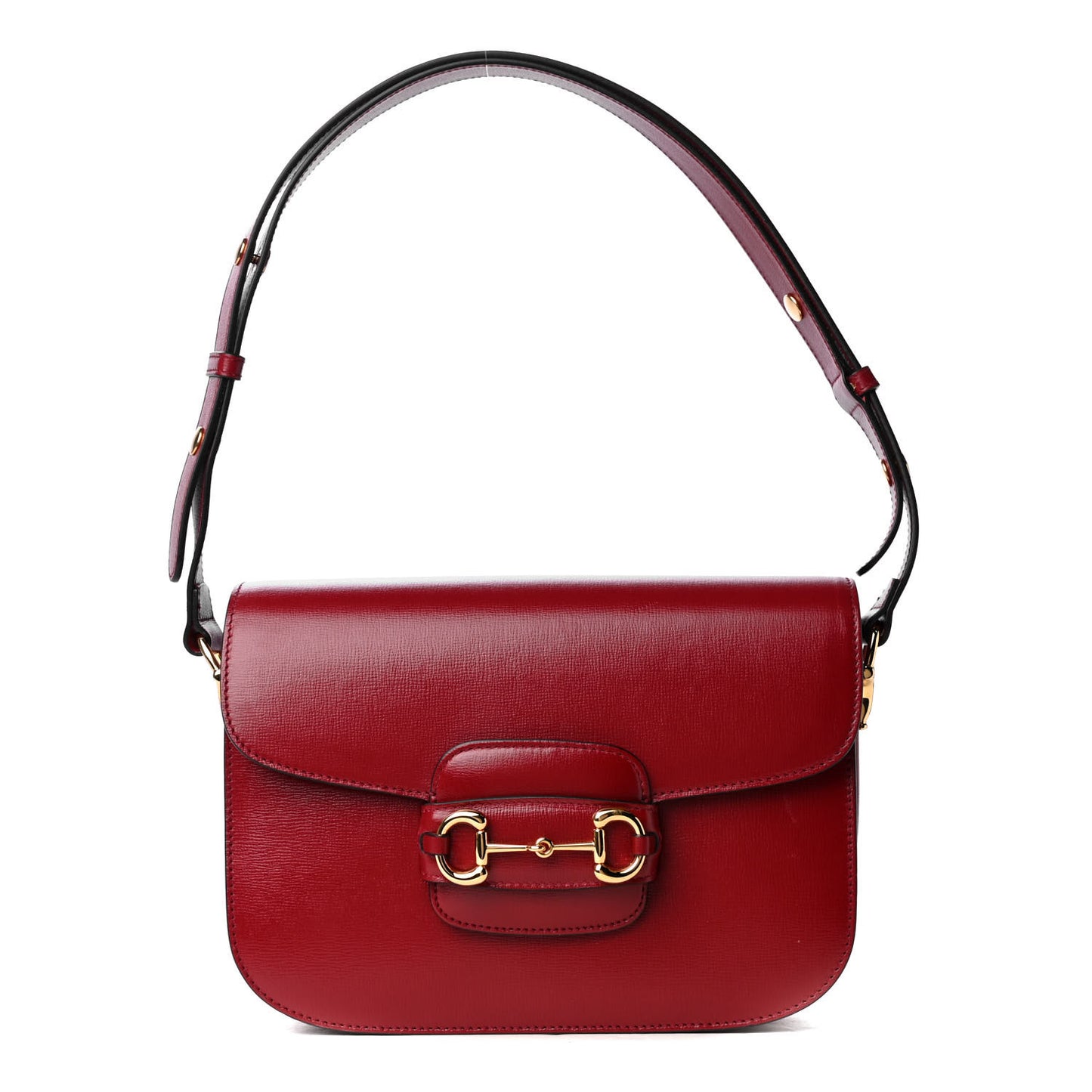 Azalea Calfskin Horsebit 1955 Shoulder Bag New Cherry Red