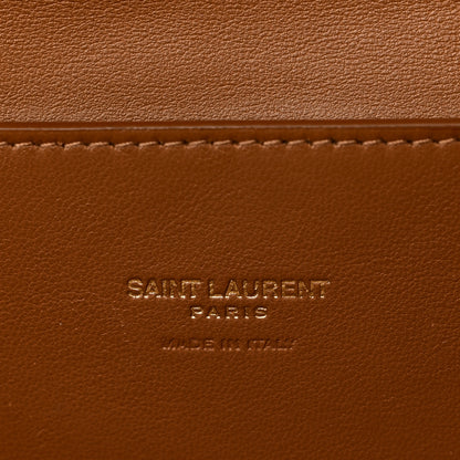Saint Laurent Smooth Calfskin Suede Medium Reversible Monogram Kate Satchel Light Ochre 6 of 10