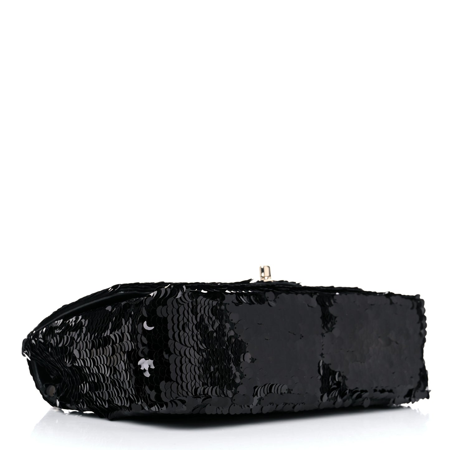 Sequin Small Single Flap Black