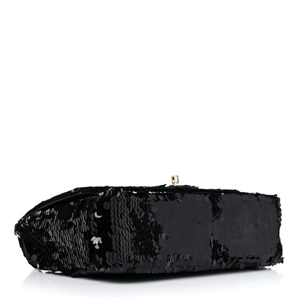 Chanel Sequin Small Single Flap Black 3 of 11