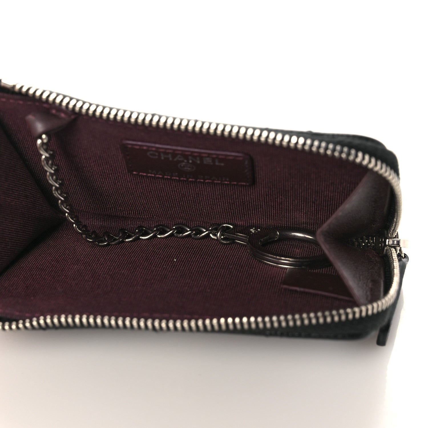Chanel Caviar Quilted Zipped Key Holder Case Black 5 of 12