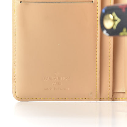 Louis Vuitton Monogram Multicolor French Purse Wallet Black 6 of 10