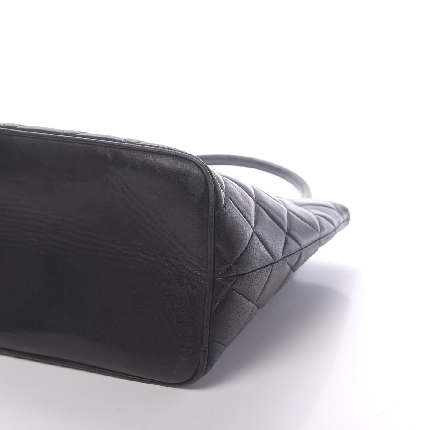 Lambskin Quilted Medallion Tote Black