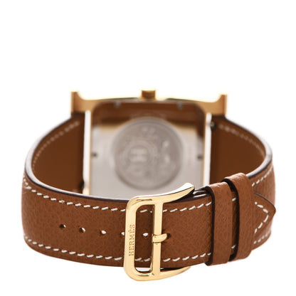 Hermes Stainless Steel Epsom 30.5mm Heure H Hour Quartz Watch Gold 3 of 7