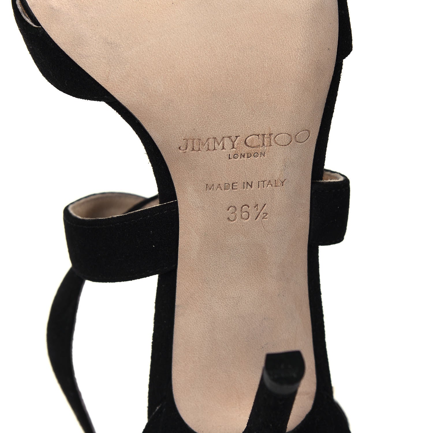 Jimmy Choo Suede Lottie Sandals 36.5 Black 6 of 8