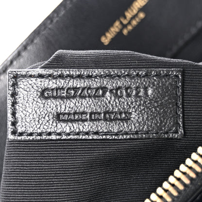 Saint Laurent Calfskin Y Quilted Monogram Large Loulou Chain Satchel Black 7 of 14