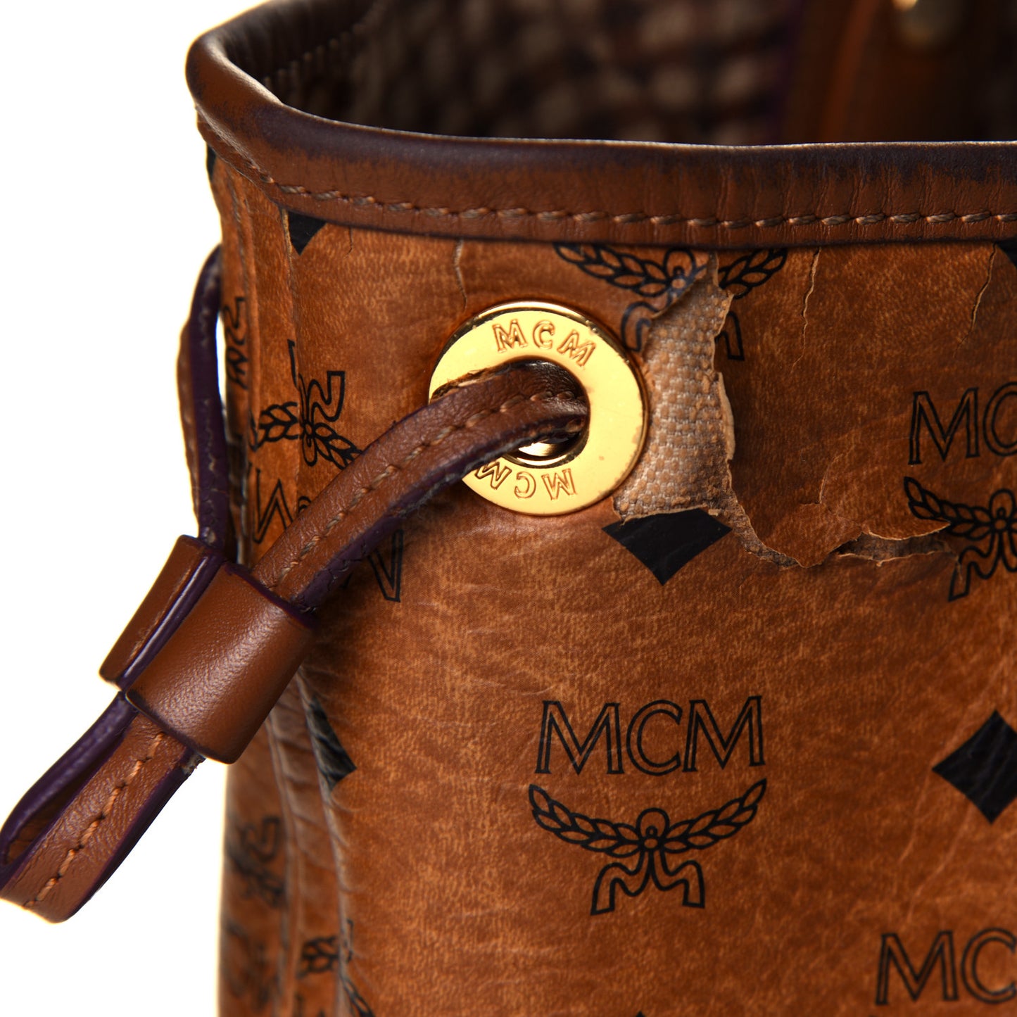 Visetos Medium Liz Reversible Shopper Tote Cognac