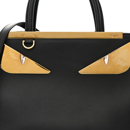 Fendi Vitello Century Metal Monster Eyes Petite 2Jours Tote Black 7 of 13