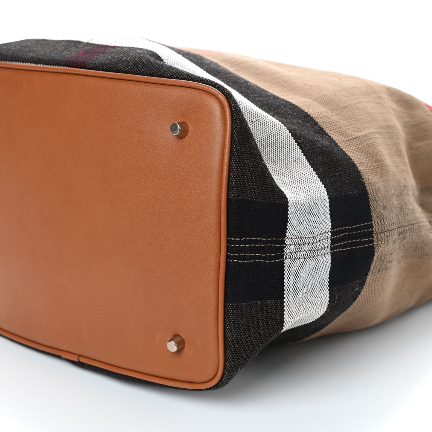 Canvas Mega Check Medium Ashby Hobo Saddle Brown