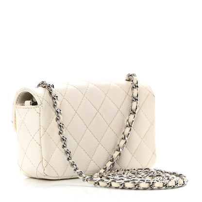 Chanel Caviar Quilted Extra Mini Flap White 3 of 15
