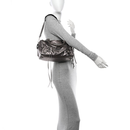 Balenciaga Agneau Classic Hardware Box Bag Metallic 2 of 15