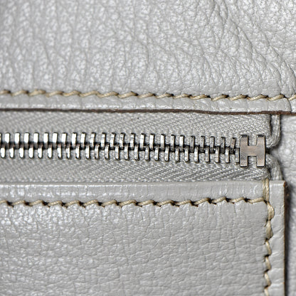 Hermes Taurillon Clemence Lizard Club Birkin 35 Gris Perle White Mykonos 34 of 39