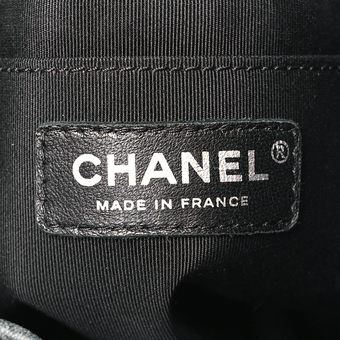 Lambskin Quilted CC Chain Bucket Bag Black