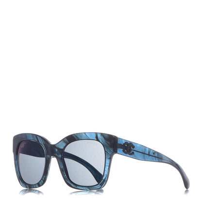 Chanel Acetate Mirror CC Square Fall Sunglasses 5357 Dark Blue 1 of 8