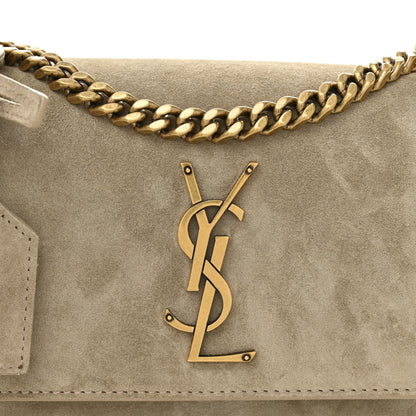 Saint Laurent Suede Calfskin Small Monogram Sunset Dark Beige 12 of 17