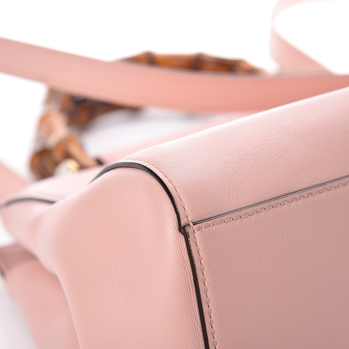 Nappa Bamboo Small Nymphaea Top Handle Bag Perfect Pink