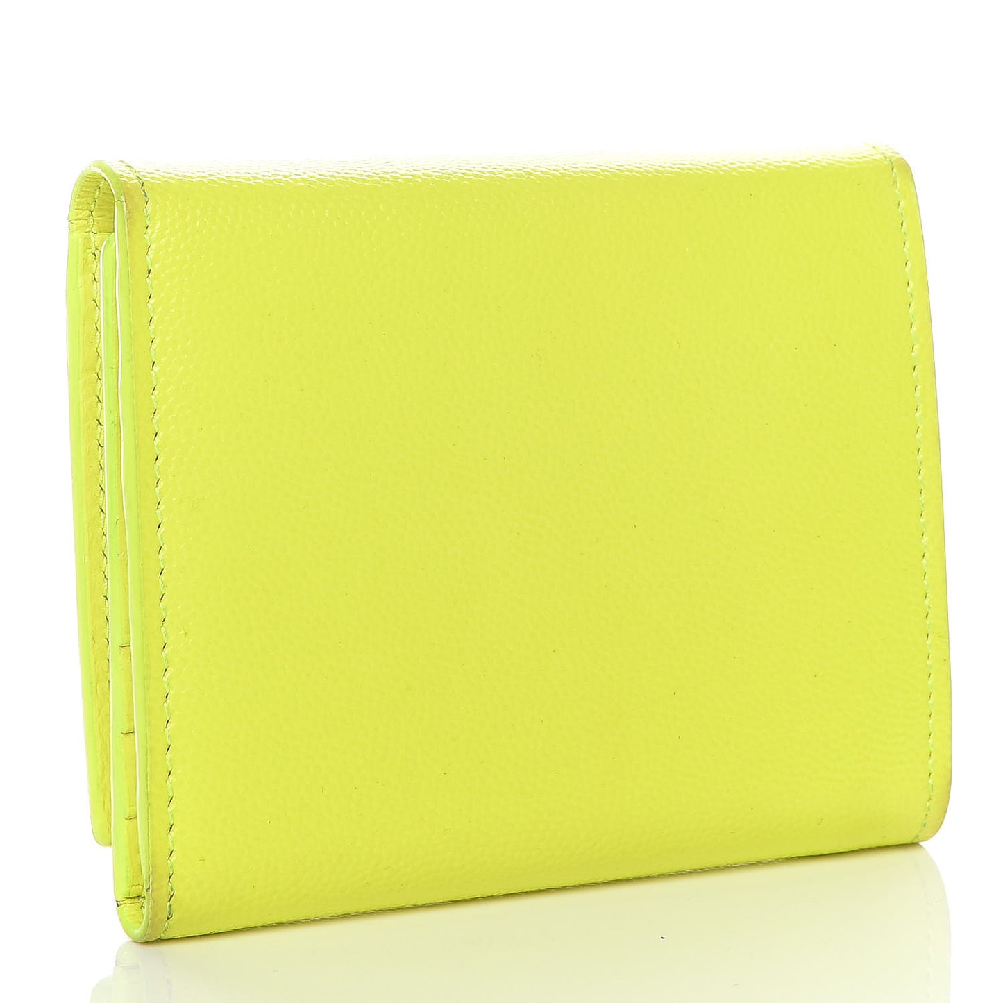 Grain De Poudre Letters Compact Wallet Fluo Yellow