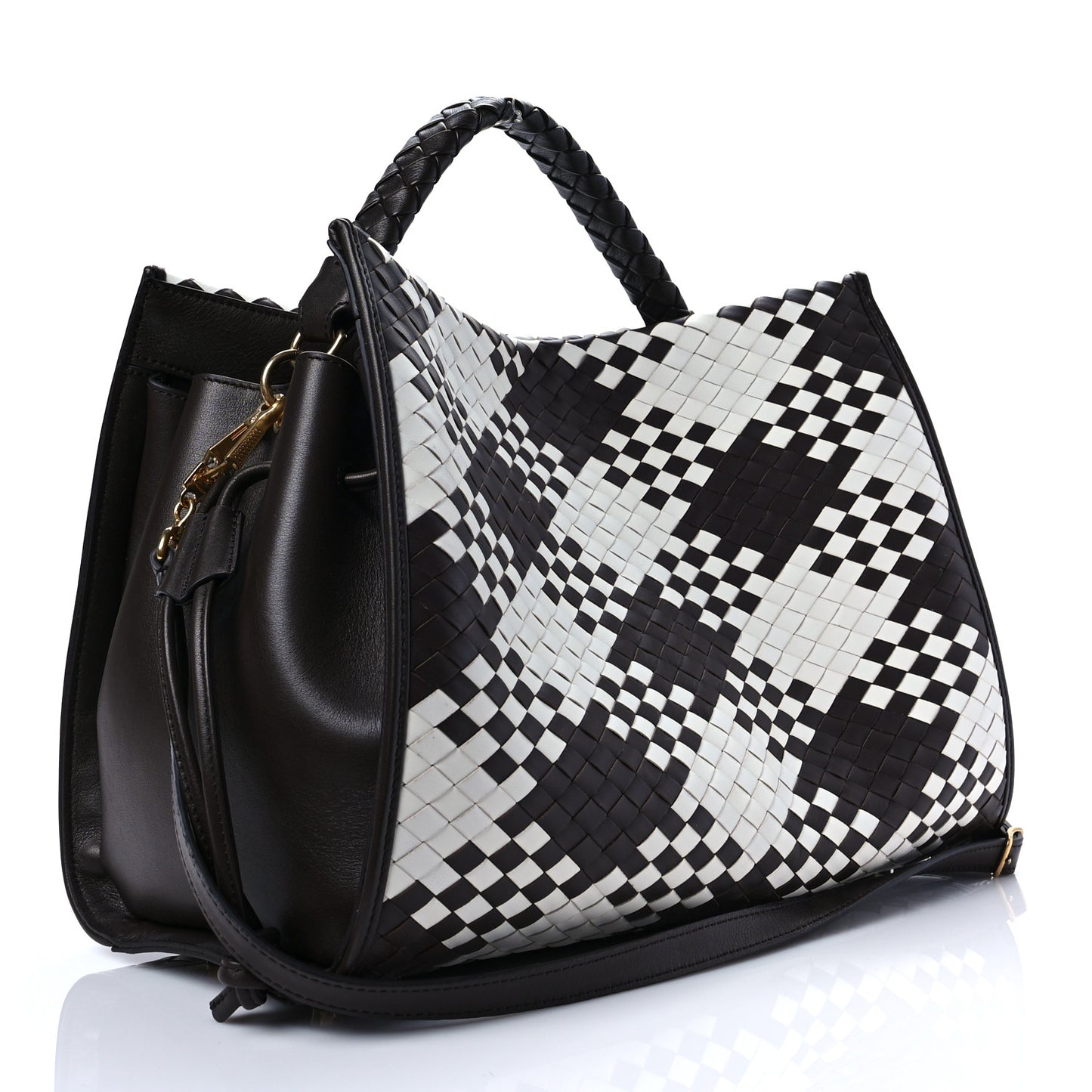 Vichy Woven Check Iris Ebony White