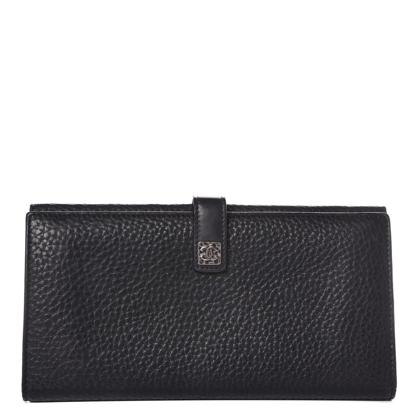 Calfskin CC Long Wallet Black