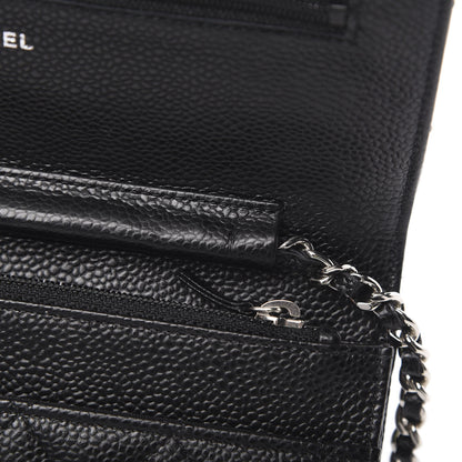 Chanel Caviar Quilted Wallet On Chain WOC Black 13 of 15
