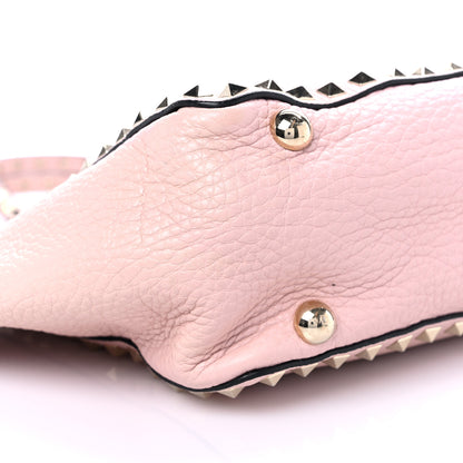 Valentino Garavani Grained Calfskin Small Rockstud Tote Water Rose 7 of 12