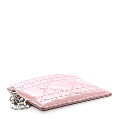 Christian Dior Patent Cannage Lady Dior Card Holder Rose Clair 3 of 4
