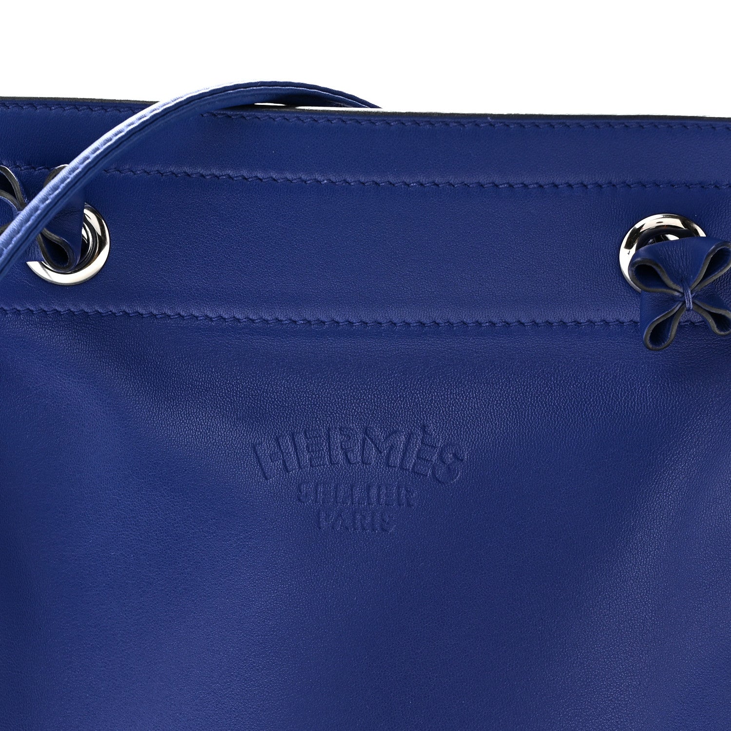 Hermes Milo Lambskin Swift Mini Aline Bleu Electrique 8 of 10