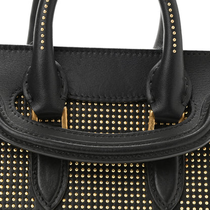 Alexander McQueen Leather Studded Mini Heroine Top Handle Bag Black 7 of 9