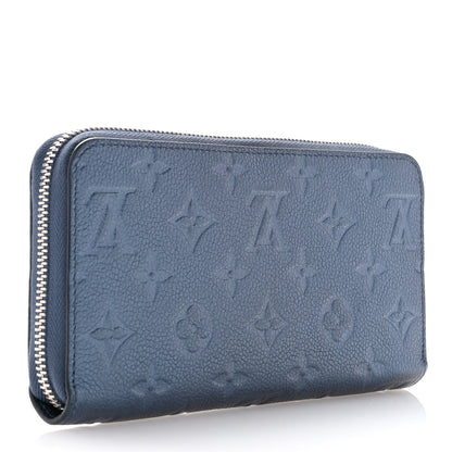 Louis Vuitton Metallic Empreinte Monogram Zippy Wallet Navy Nacre 3 of 8