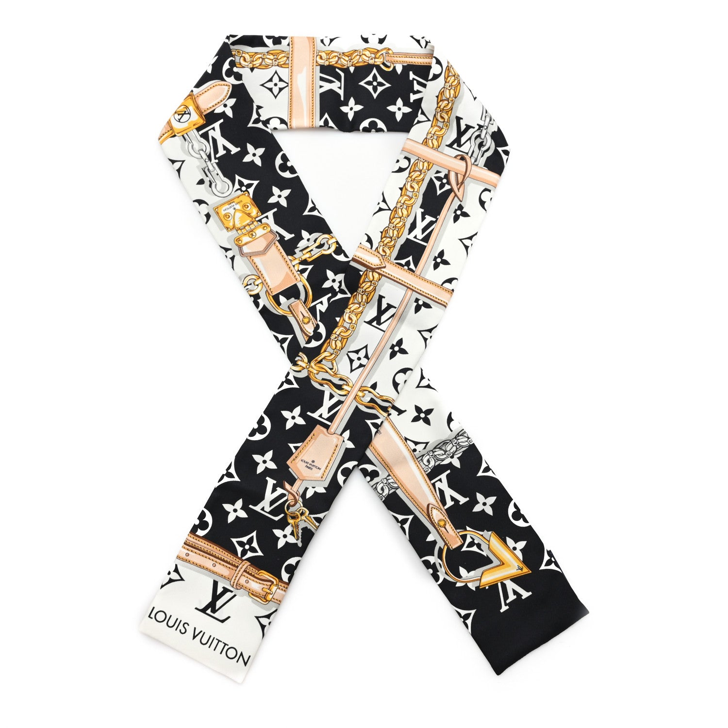 Louis Vuitton Silk Monogram Confidential Bandeau Black 1 of 3