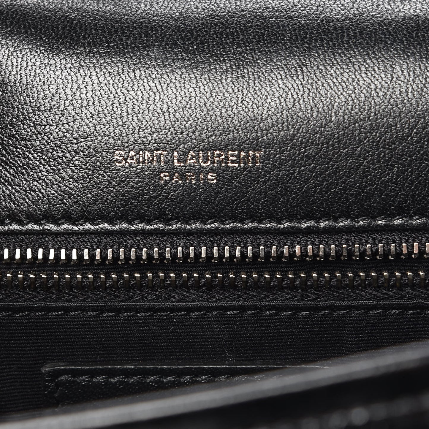 Crinkled Calfskin Matelasse Monogram Medium Niki Chain Satchel Black
