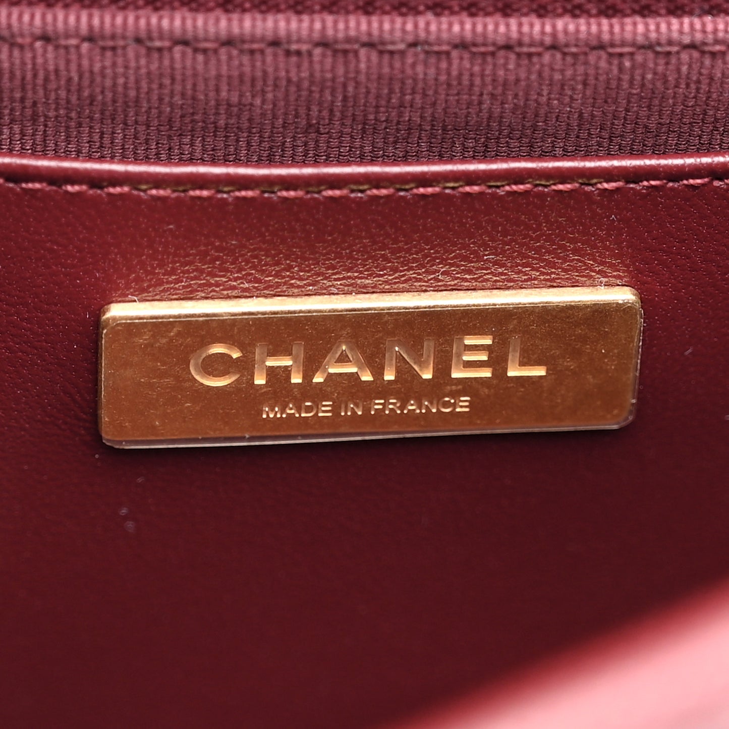 Caviar Quilted School Memory Top Handle Flap Burgundy