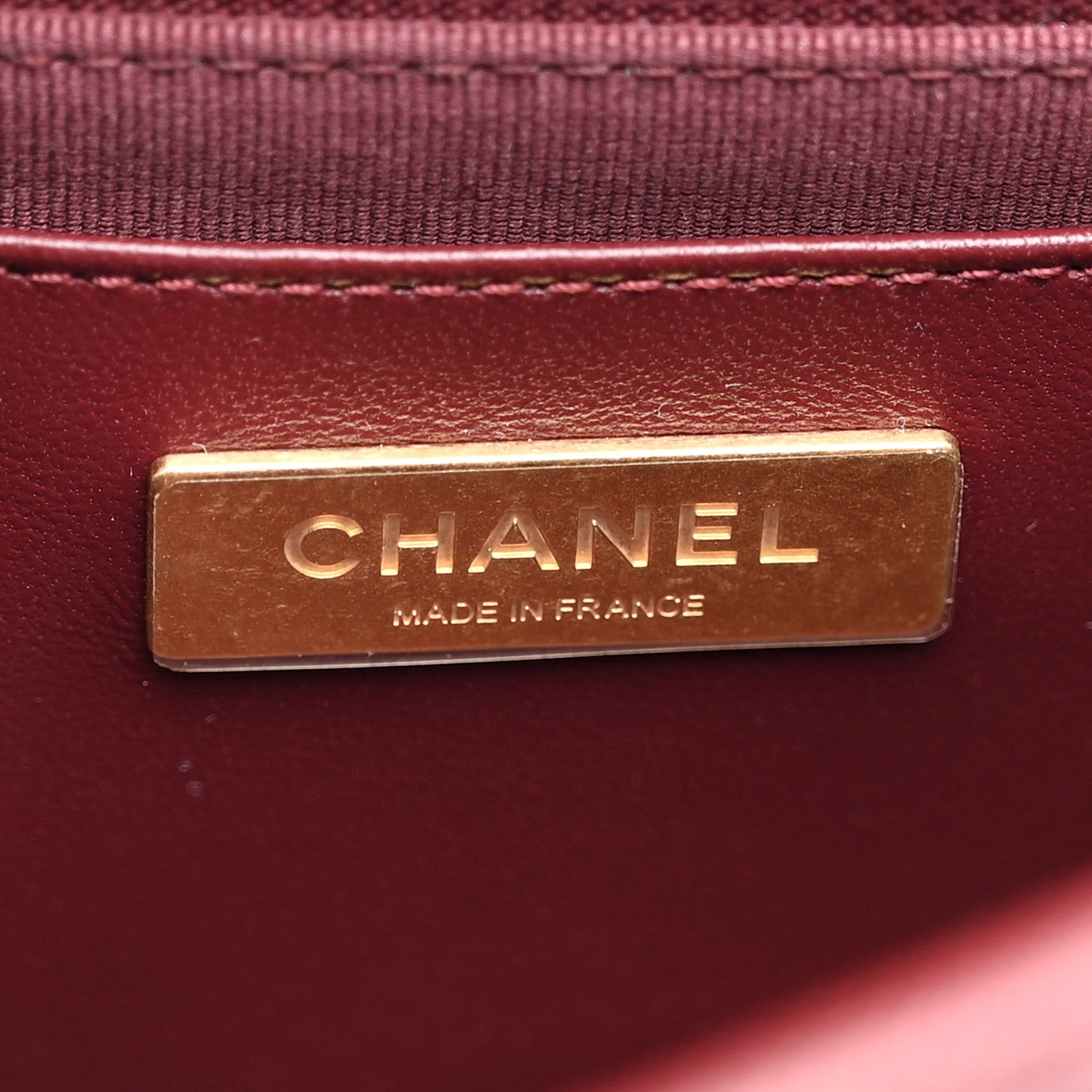 Chanel Caviar Quilted School Memory Top Handle Flap Burgundy 6 of 10