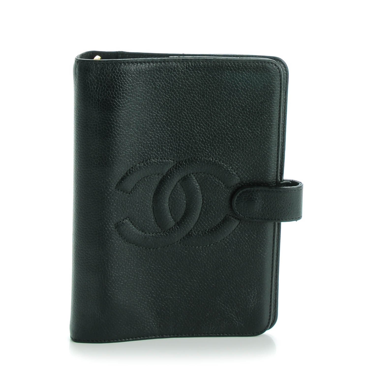 Chanel Caviar CC Small Ring Agenda Planner Dark Green 1 of 8