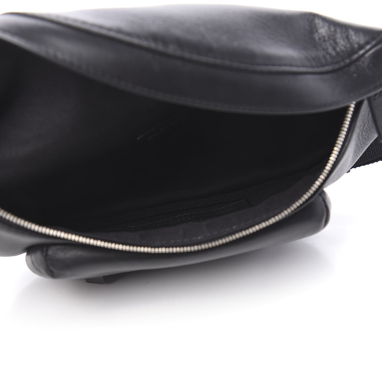 Balenciaga Smooth Calfskin Logo Everyday Beltpack XS Black White 5 of 10