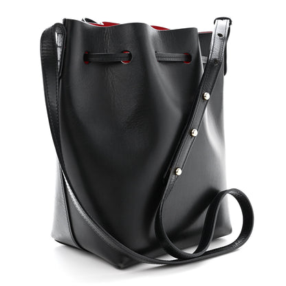 Mansur Gavriel Calfskin Mini Bucket Bag Black Flamma 3 of 11