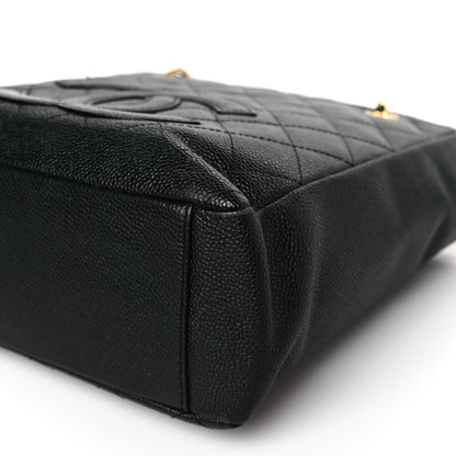 Chanel Caviar Quilted Petit Shopping Tote PST Black 9 of 9