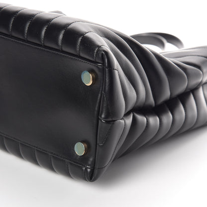 Saint Laurent Calfskin Y Quilted Monogram Large Loulou Shopper Black 6 of 8
