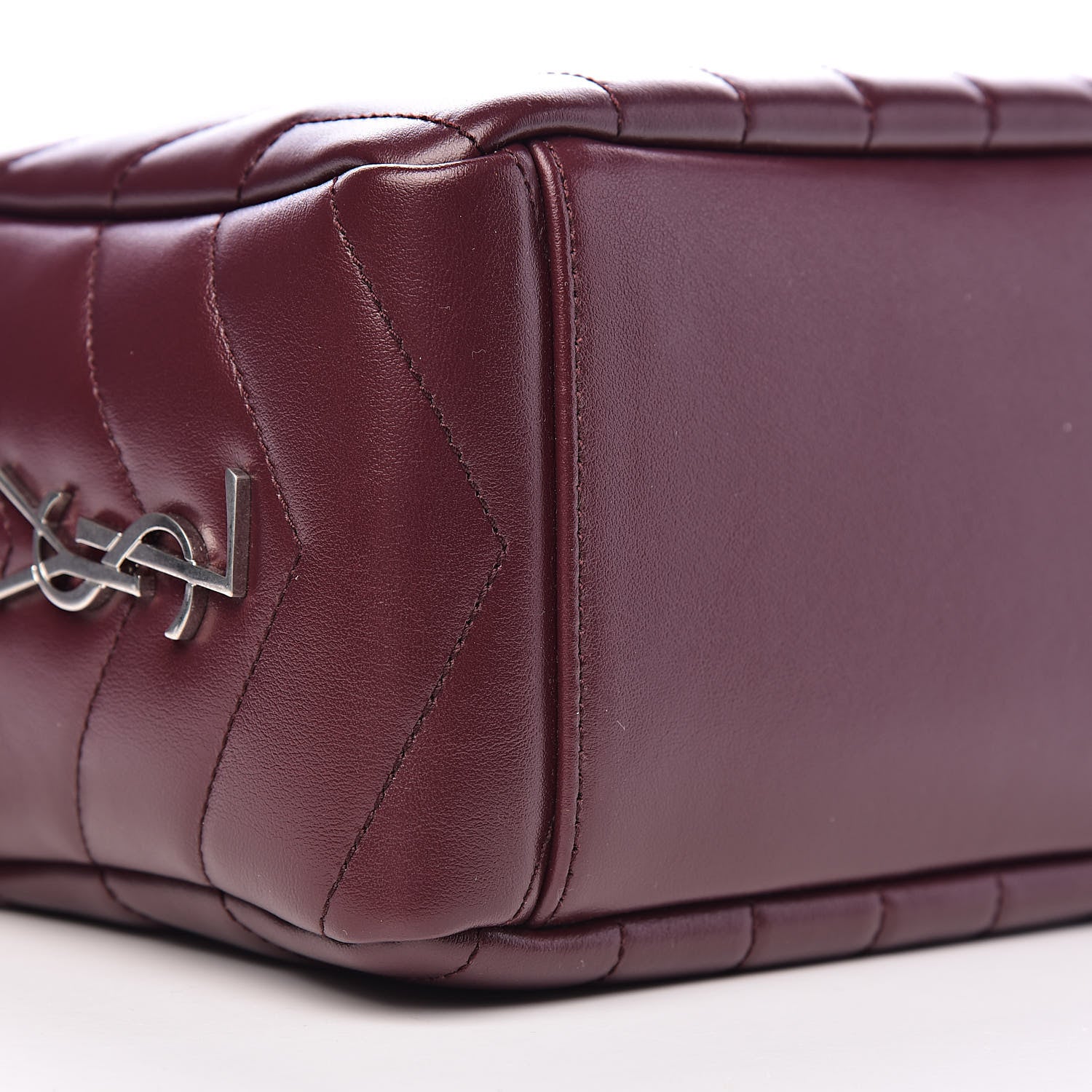 Saint Laurent Calfskin Y Quilted Monogram Small Loulou Bowling Bag Rouge Legion 7 of 9
