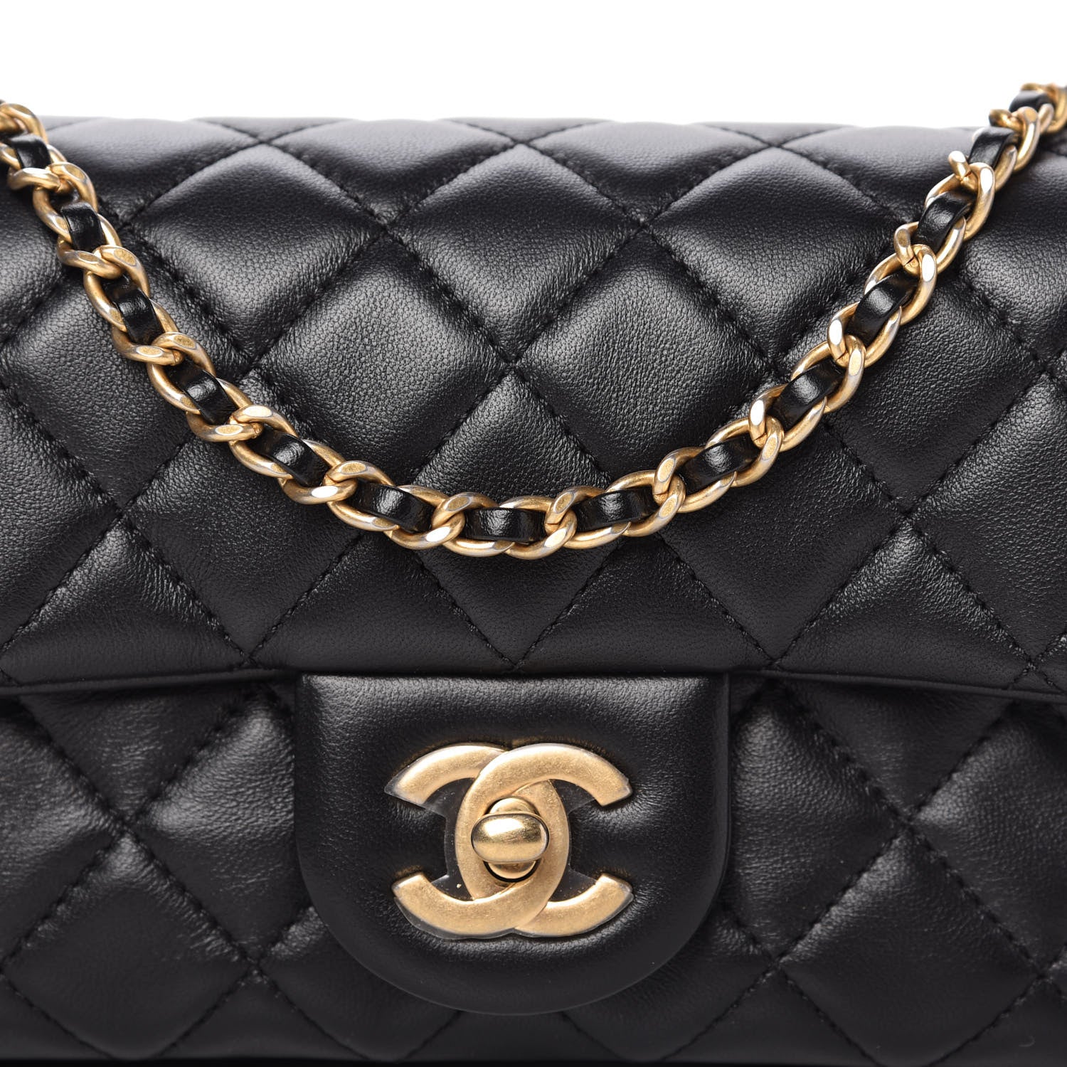 Chanel Lambskin Quilted Mini Rectangular Pearl Crush Flap Black 10 of 11