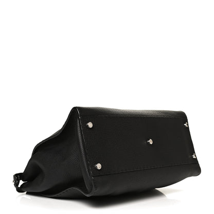 Fendi Cuoio Romano Selleria Bi-Color Large Peekaboo Iconic Satchel Black Mou 3 of 12