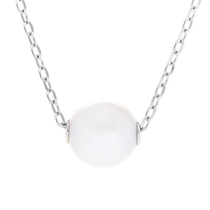 Mikimoto 18K White Gold Akoya Cultured Pearl 8-8.5mm Single Pendant Necklace 4 of 7