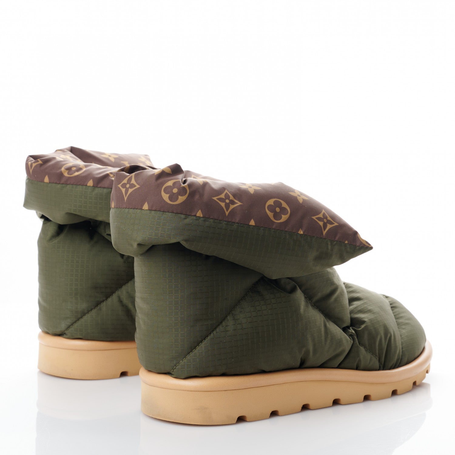 Louis Vuitton Nylon Monogram Pillow Comfort Ankle Boot 40 Khaki 4 of 7
