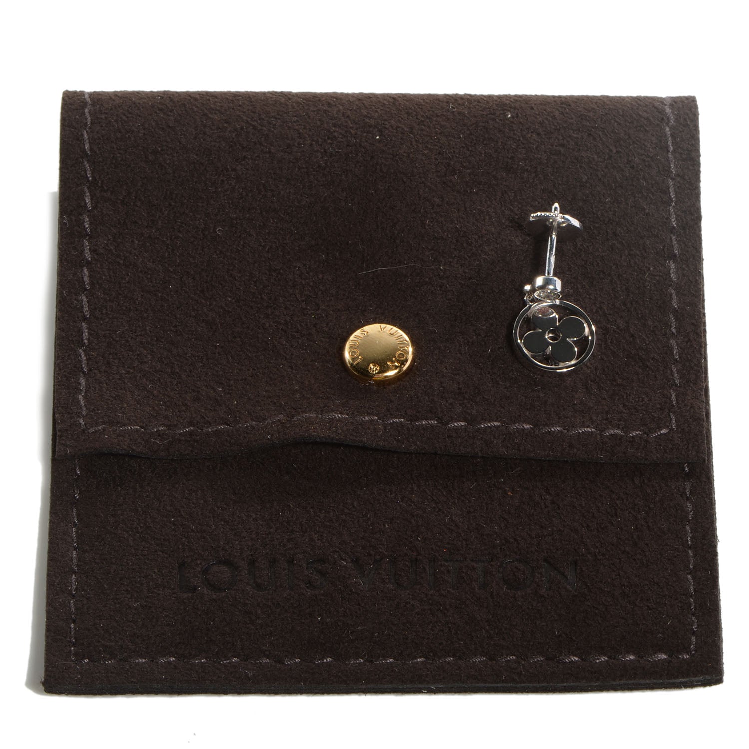 Louis Vuitton Monogram Idylle Ear Stud White Gold with Diamond 6 of 7