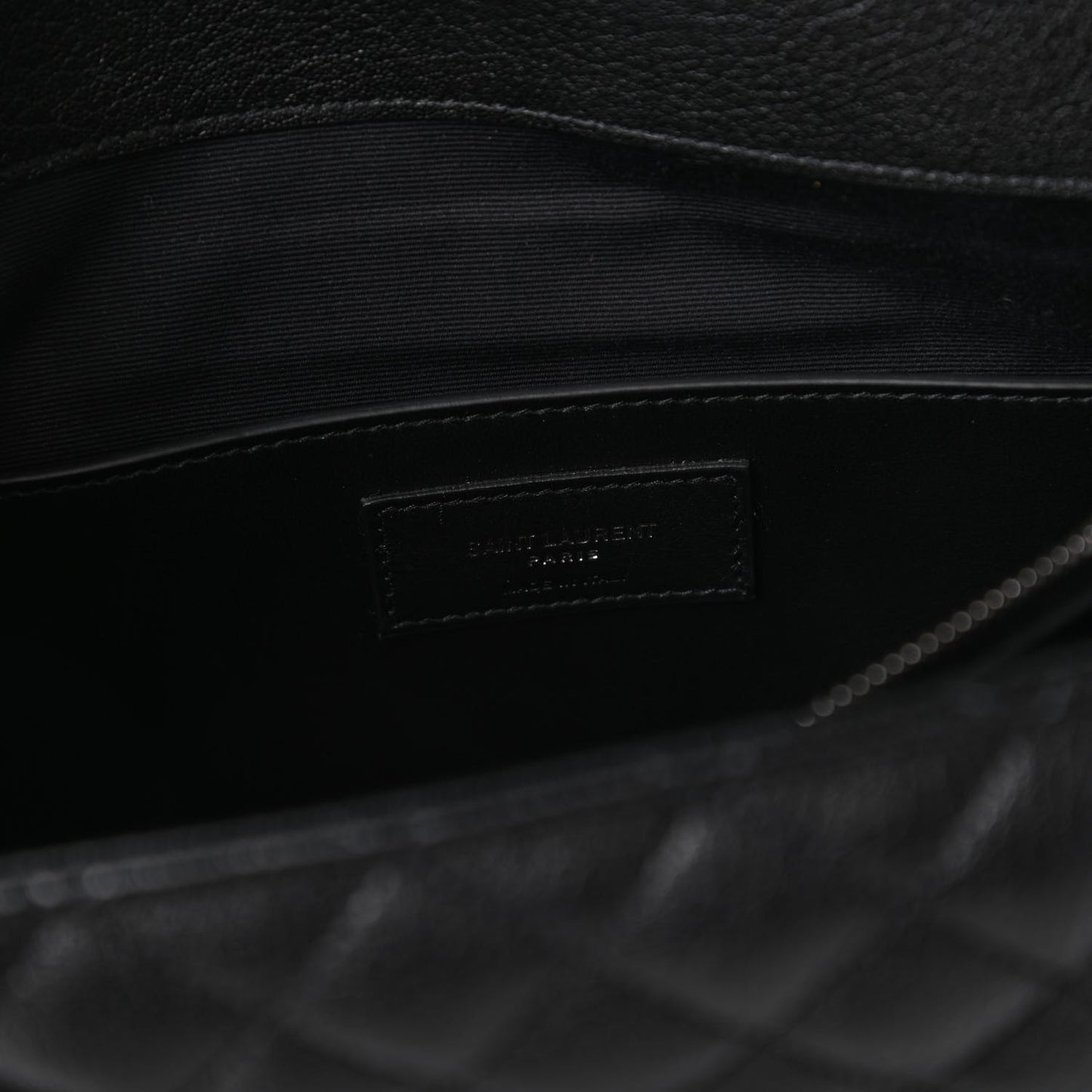 Calfskin Mixed Matelasse Triquilt Large Monogram Satchel Black