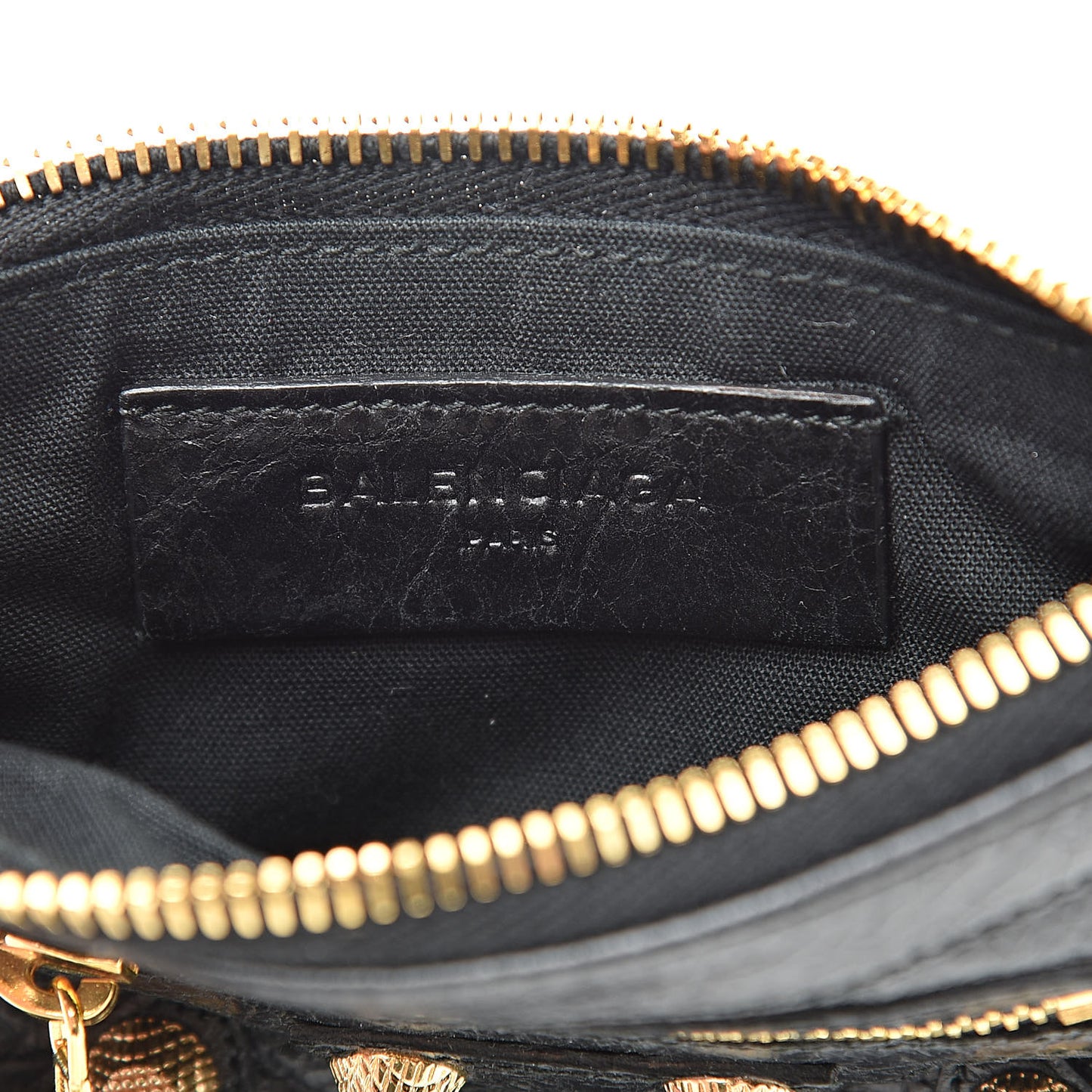 Agneau Giant 12 Gold Hardware M Porte-Monnaie Coin Purse Black
