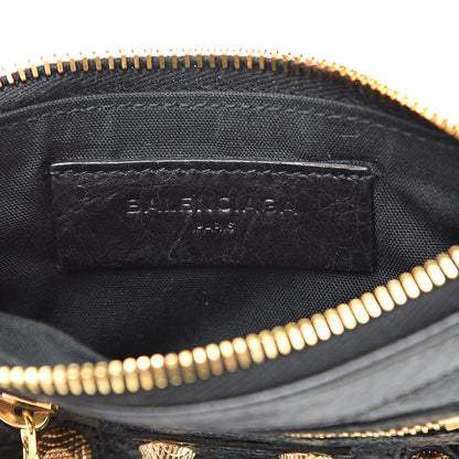 Balenciaga Agneau Giant 12 Gold Hardware M Porte-Monnaie Coin Purse Black 6 of 8
