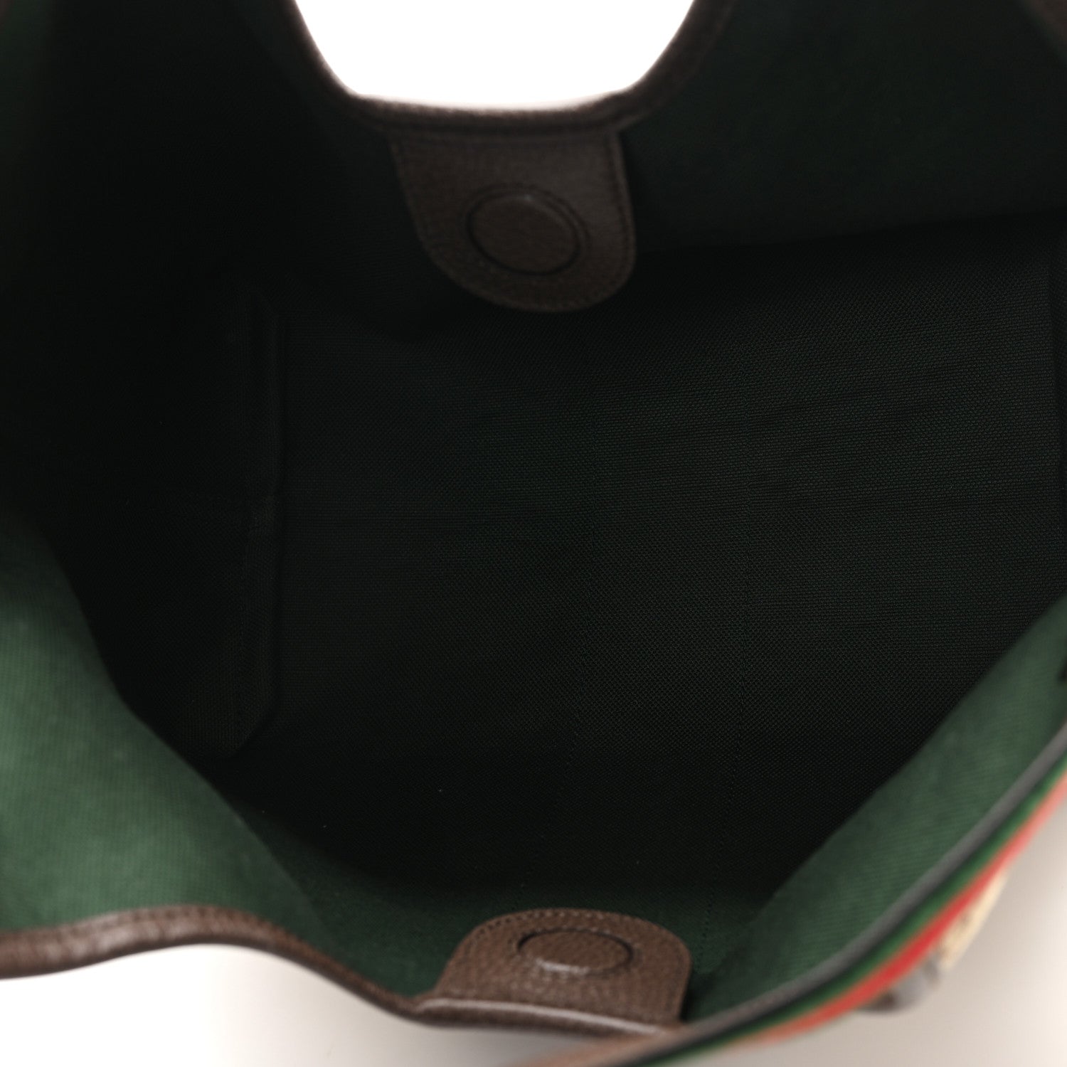 Gucci Monogram Web Small Giglio Tote Beige Dark Brown 6 of 10